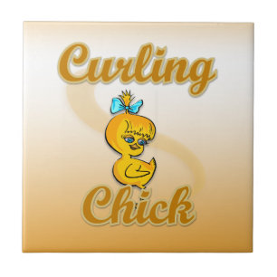 Curling Chick Tile