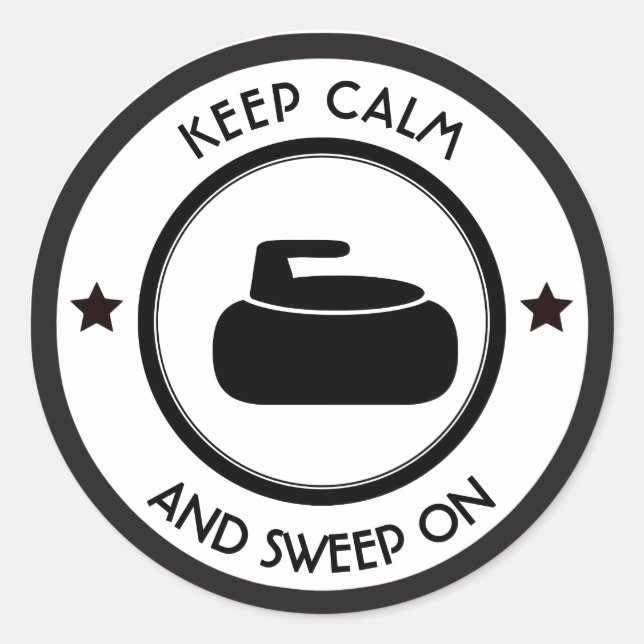Curling Classic Round Sticker (Front)