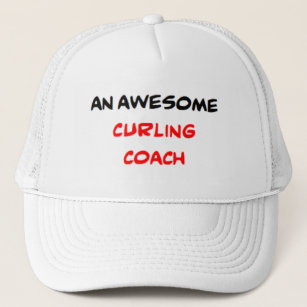 curling coach2, awesome trucker hat