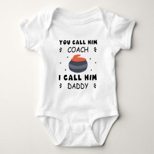 Curling Coaching - Curling Dad - Curler Baby Bodysuit