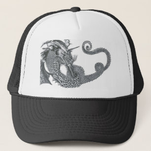 Curling Dragon Trucker Hat
