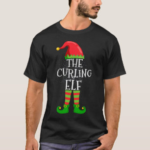 Curling Elf Family Matching Christmas Group Funny T-Shirt
