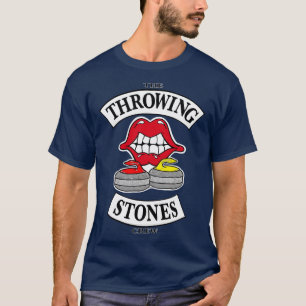 Curling Fan The THROWING STONES Crew Funny Winter T-Shirt