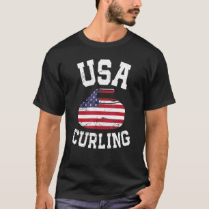 Curling For Men Women Curling Players Usa T-Shirt