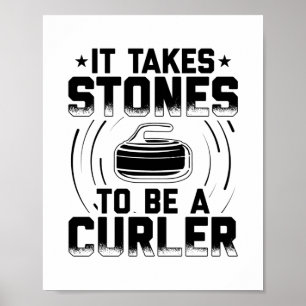 Curling Gift Ideas   Wintersport Curl Ice Sports Poster