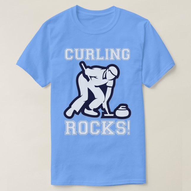 Curling Gifts for Curlers Curling Rocks Funny Gag  T-Shirt (Design Front)