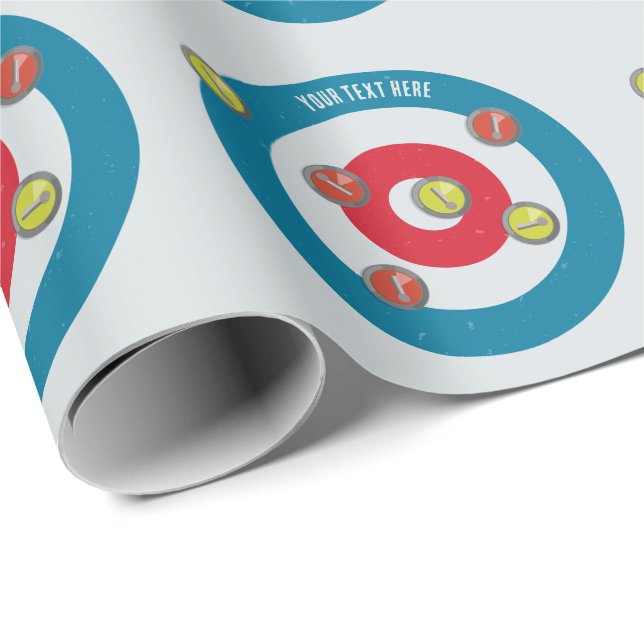curling House and curling stones top view Wrapping Paper (Roll Corner)