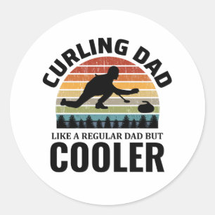 Curling Ice sport Stone Broom Classic Round Sticker