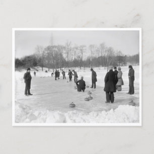 Curling in Central Park, New York Postcard