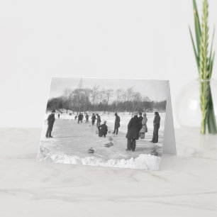 Curling in Central Park NYC Greeting Card