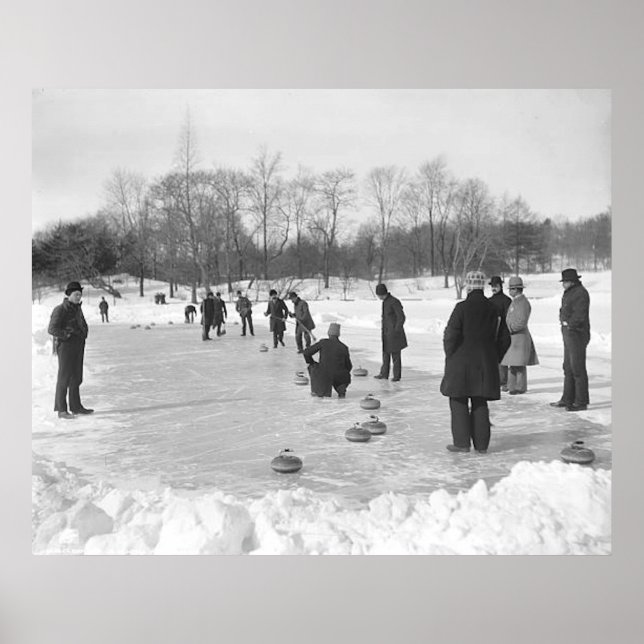 Curling in Central Park NYC Poster (Front)