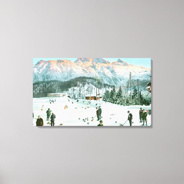 Curling in Switzerland Canvas Print (Front)