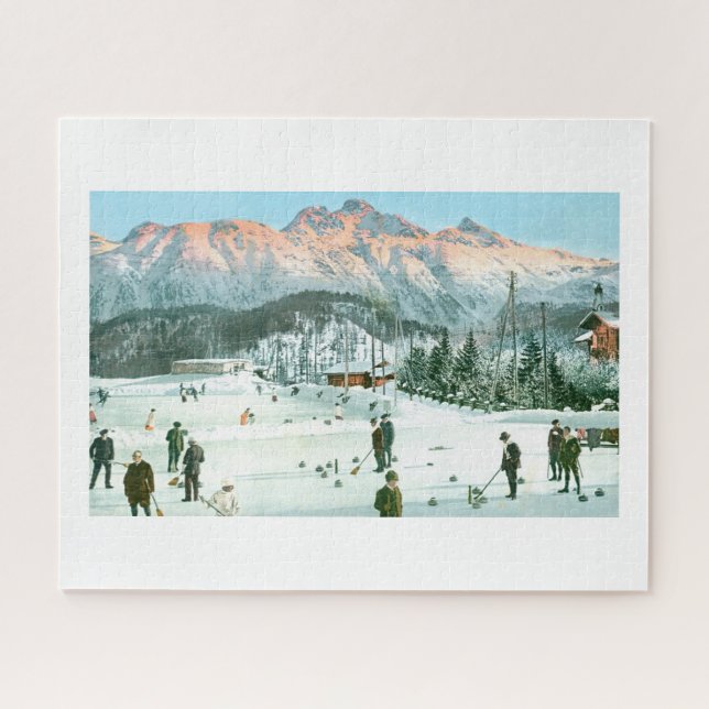 Curling in Switzerland Jigsaw Puzzle (Horizontal)
