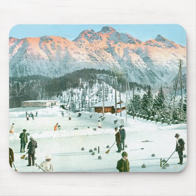 Curling in Switzerland Mouse Pad (Front)