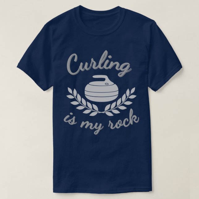 Curling is my rock 1 T-Shirt (Design Front)