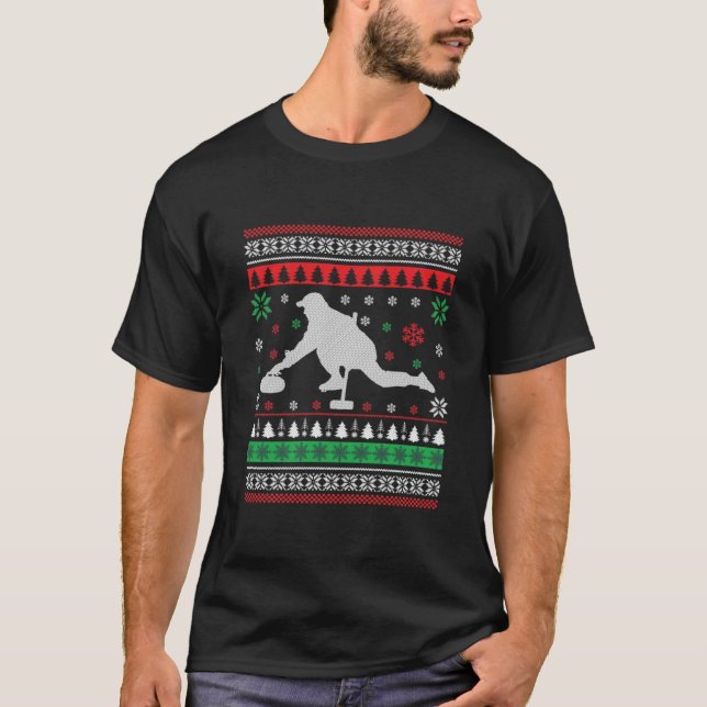Curling laide de Noël Sweat laide vache de Noël (Devant)