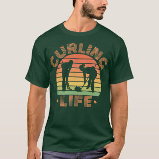 Curling Life Vintage Winter Sports Lover T-Shirt