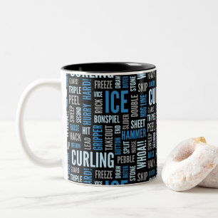Curling Lingo Coffee Mug - Blue and Black