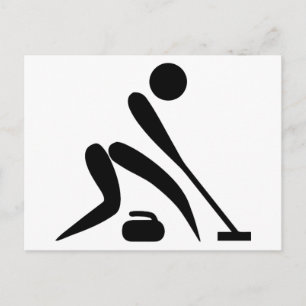 Curling Pictogram Postcard