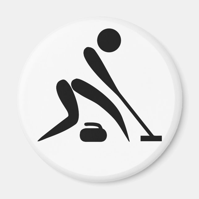 Curling Pictograph Magnet (Front)