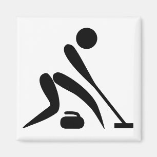 Curling Pictograph Magnet