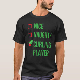 Curling Player Funny Pajama Christmas T-Shirt