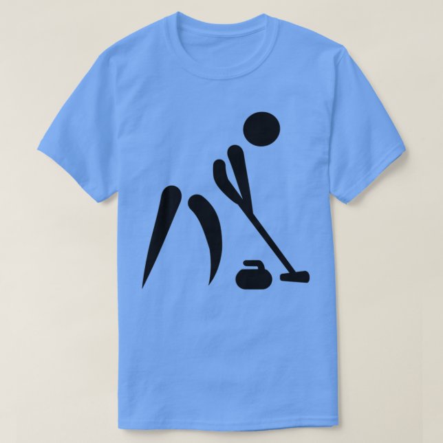 Curling player symbol T-Shirt (Design Front)