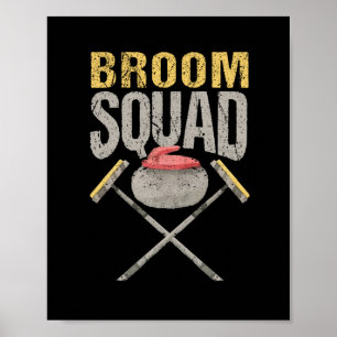 Curling Player Team Winter Ice Funny Curler Fan Poster
