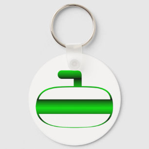 Curling rock keychain