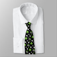 Curling Rocks and Shamrocks Necktie