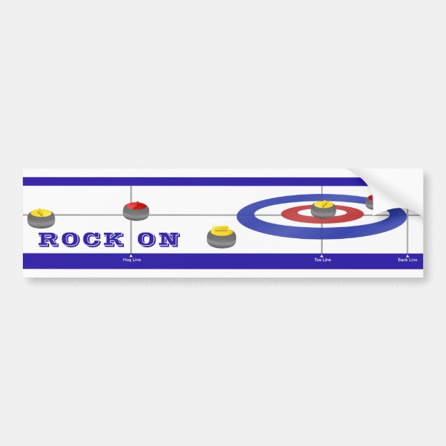 Curling Rocks Bumper Sticker (Front)
