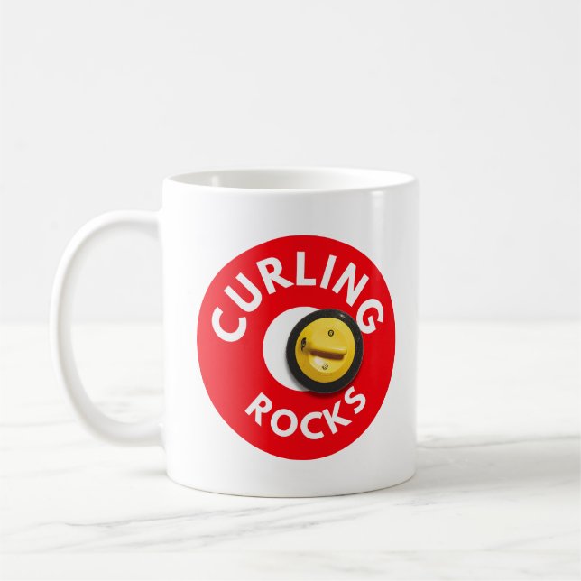 Curling Rocks Coffee Mug (Left)