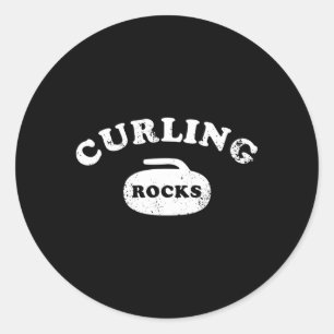 Curling Rocks Curling Stone Classic Round Sticker