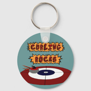 Curling Rocks Keychain