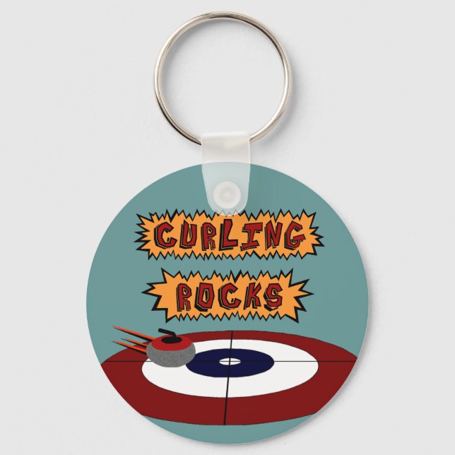 Curling Rocks Keychain (Front)