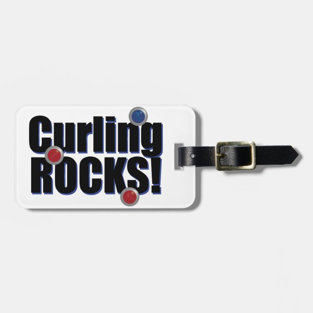 Curling Rocks! Luggage Tag (Front Horizontal)