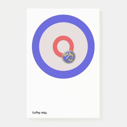 Curling rocks post-it notes