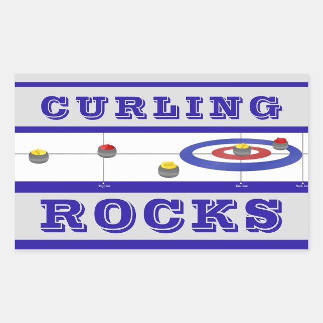 Curling Rocks Sticker (Front)
