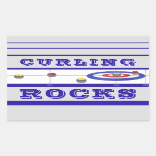 Curling Rocks Sticker