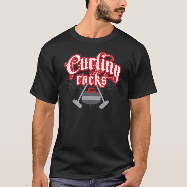 Curling Rocks T-Shirt (Front)