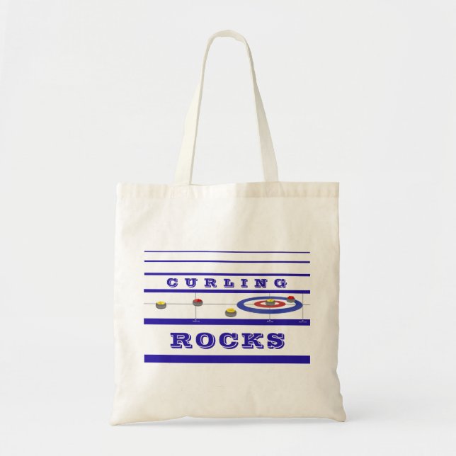 Curling Rocks Tote Bag (Front)