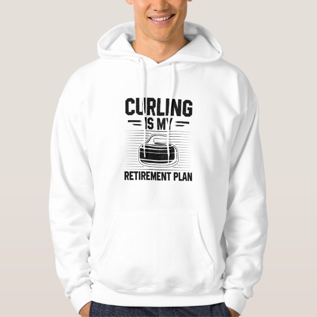 Curling Sayings | Curler Curl Winter Sports Gift Hoodie (Front)