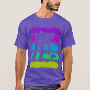 Curling Shadow with Retro Colours T-Shirt