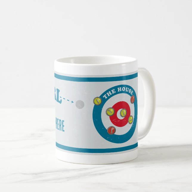 Curling sheet Curling stones Coffee Mug (Front Right)