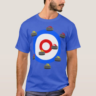 Curling sheet with Rocks and brooms T-Shirt