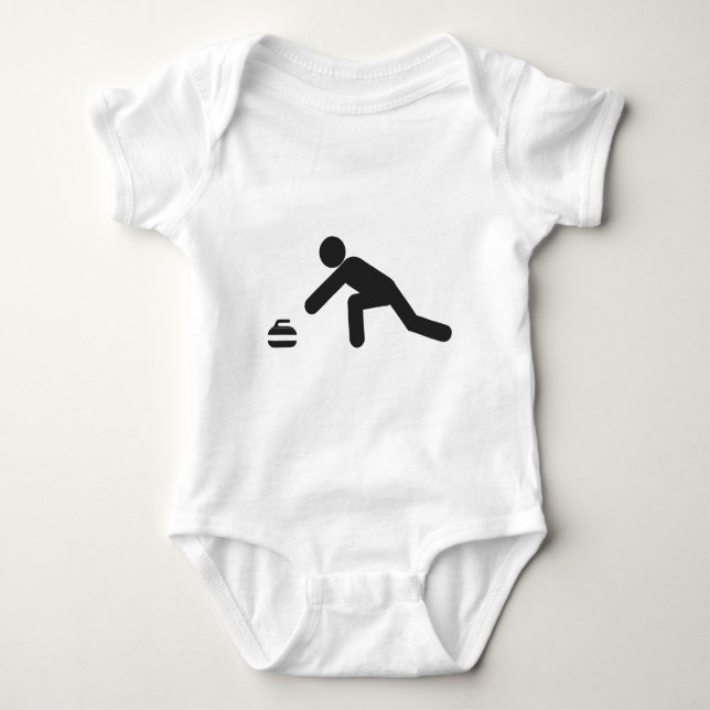 Curling slide baby bodysuit (Front)