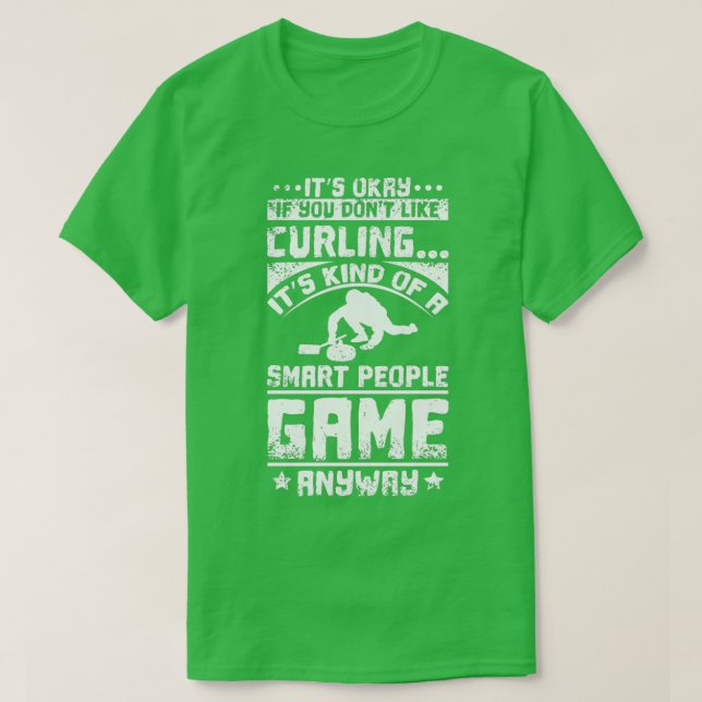 Curling Smart People Game 2 T-Shirt (Design Front)