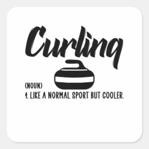 curling Sport Square Sticker