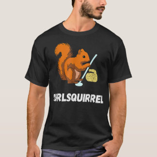 Curling Squirrels Curler Rodent Winter Sport Gifts T-Shirt