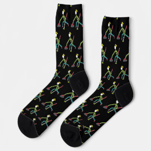 Curling Stickman Socks